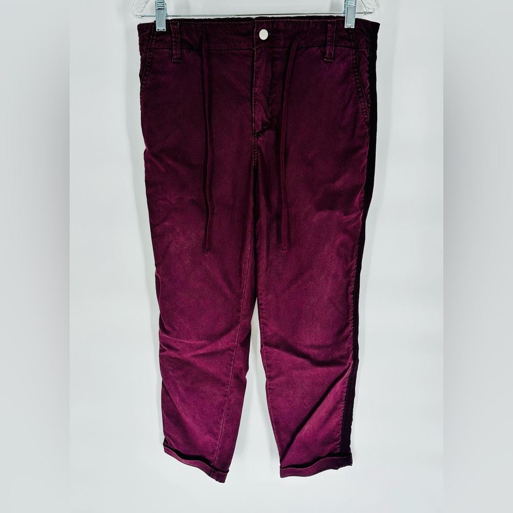 PAIGE Women’s Christy Off Duty High Rise Tapered Pant w/ Grosgrain Side Strip
